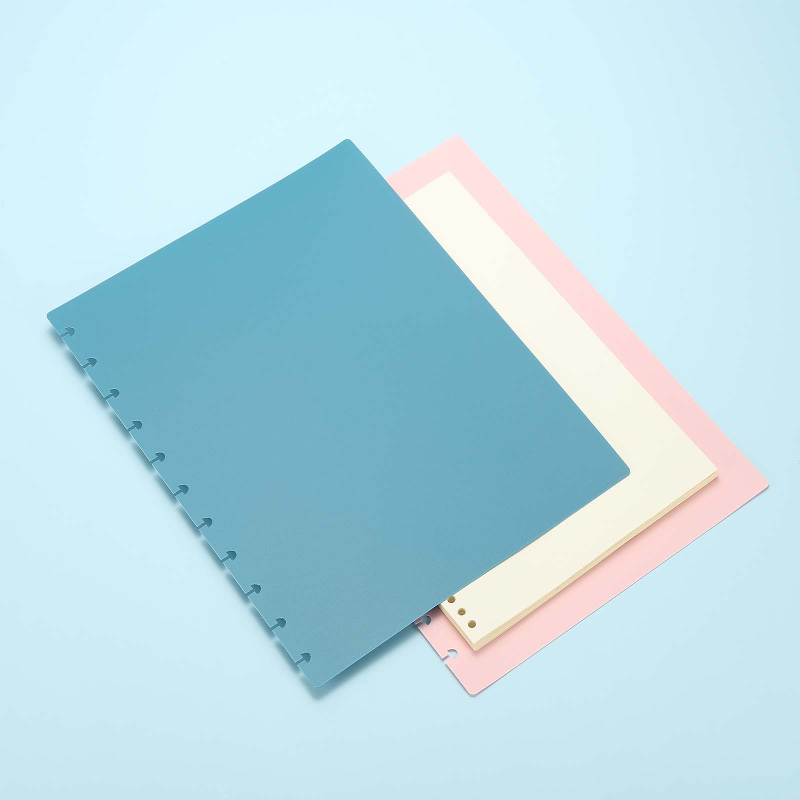 4 Pair Discbound Notebook Cover, Letter Size Planner Cover, Yellow