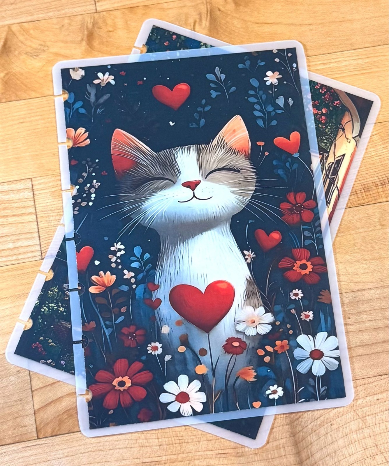 MATTE Cat Love Front & Back Cover Set 4 use w/ MINI HAPPY Planner~