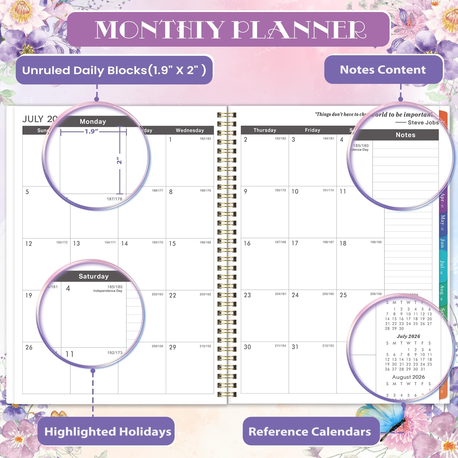 2026-2029 Monthly/Calendar Planner – 3 Year Monthly Planner 2026-2029, July 2…