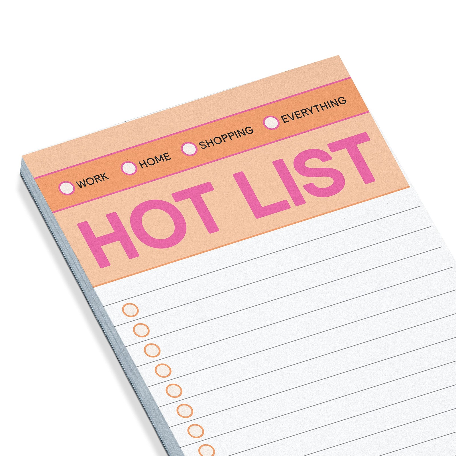 Knock Knock 1-Count Hot List Make-a-List Pad – Agenda Planner Pad & To Do Pads,