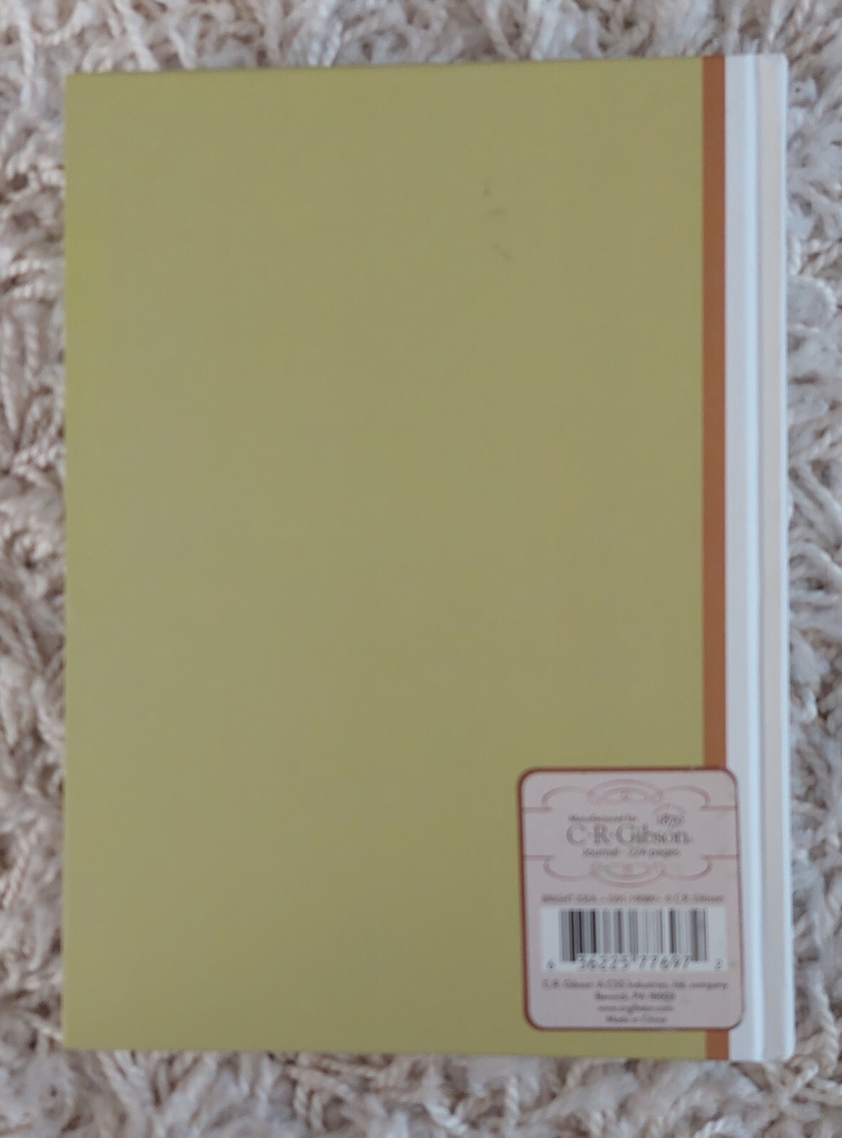 Pretty Gibson Graph Paper Journal Notebook Green White Gold Hardcover New