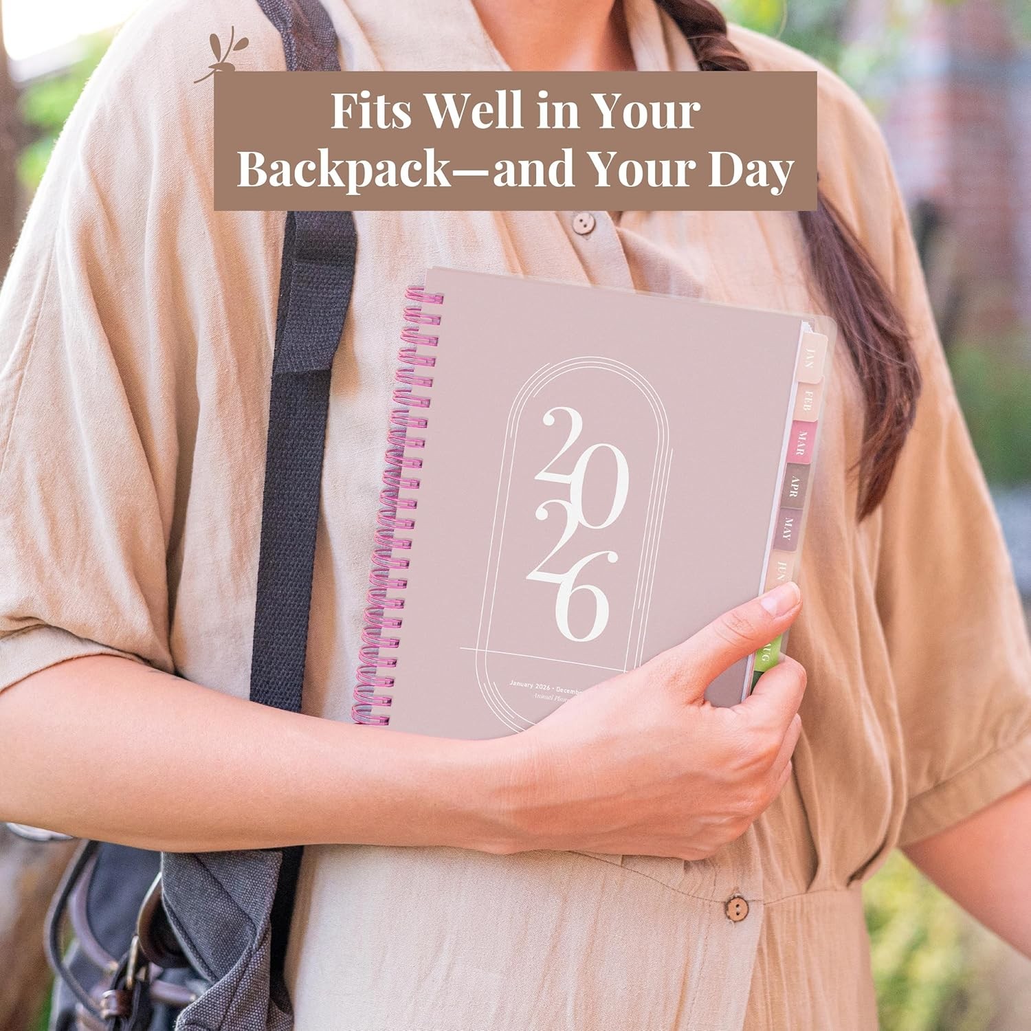 Stylish 2026 Agenda Planner: Compact, Spiral Bound, with Monthly & Weekly Views