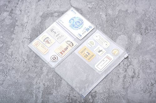 Set of 4 Zipper Pocket Refill Pack Plastic Clear Inserts Pouch for Notebook, …