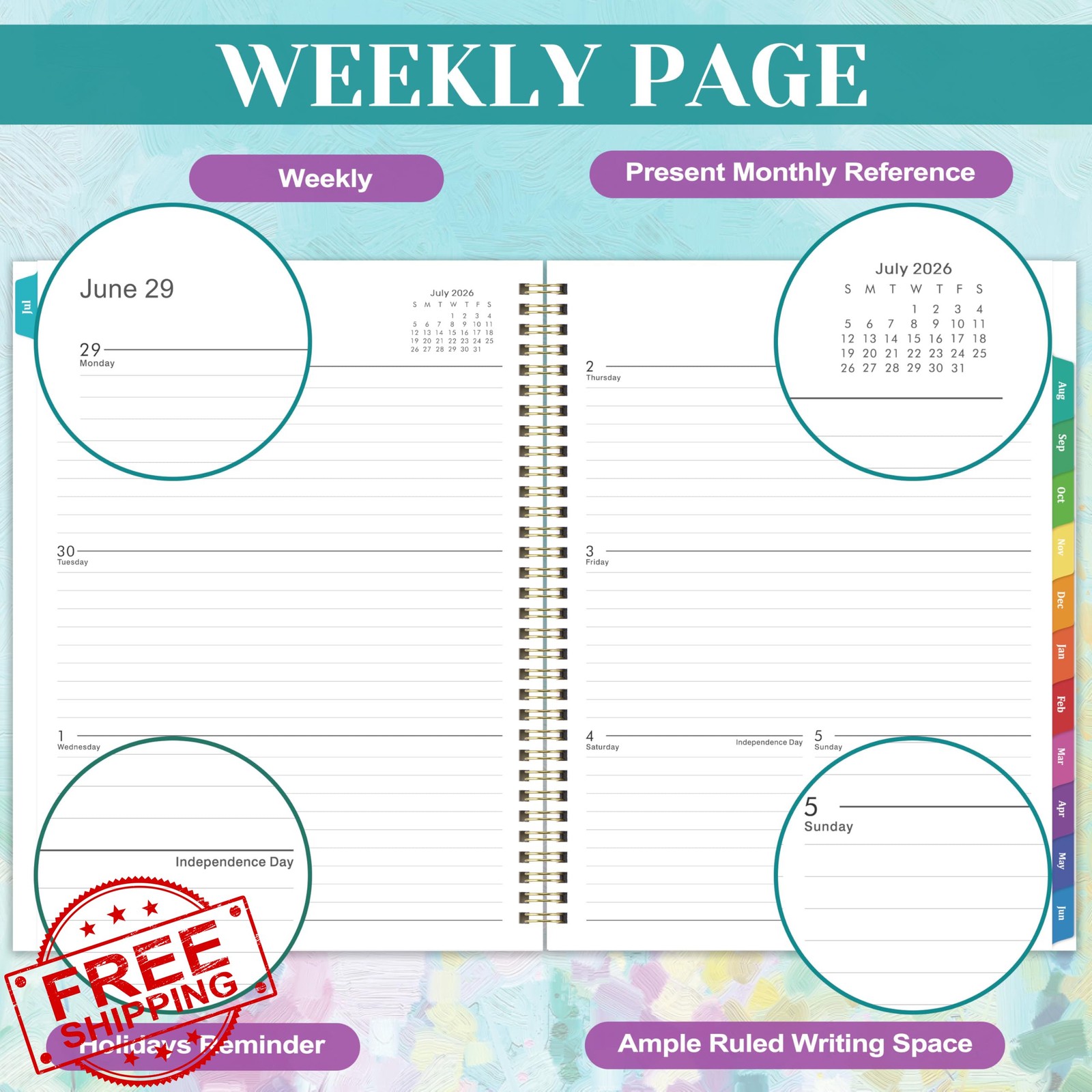 Artfan Academic Planner 2026-2027 Oil Painting