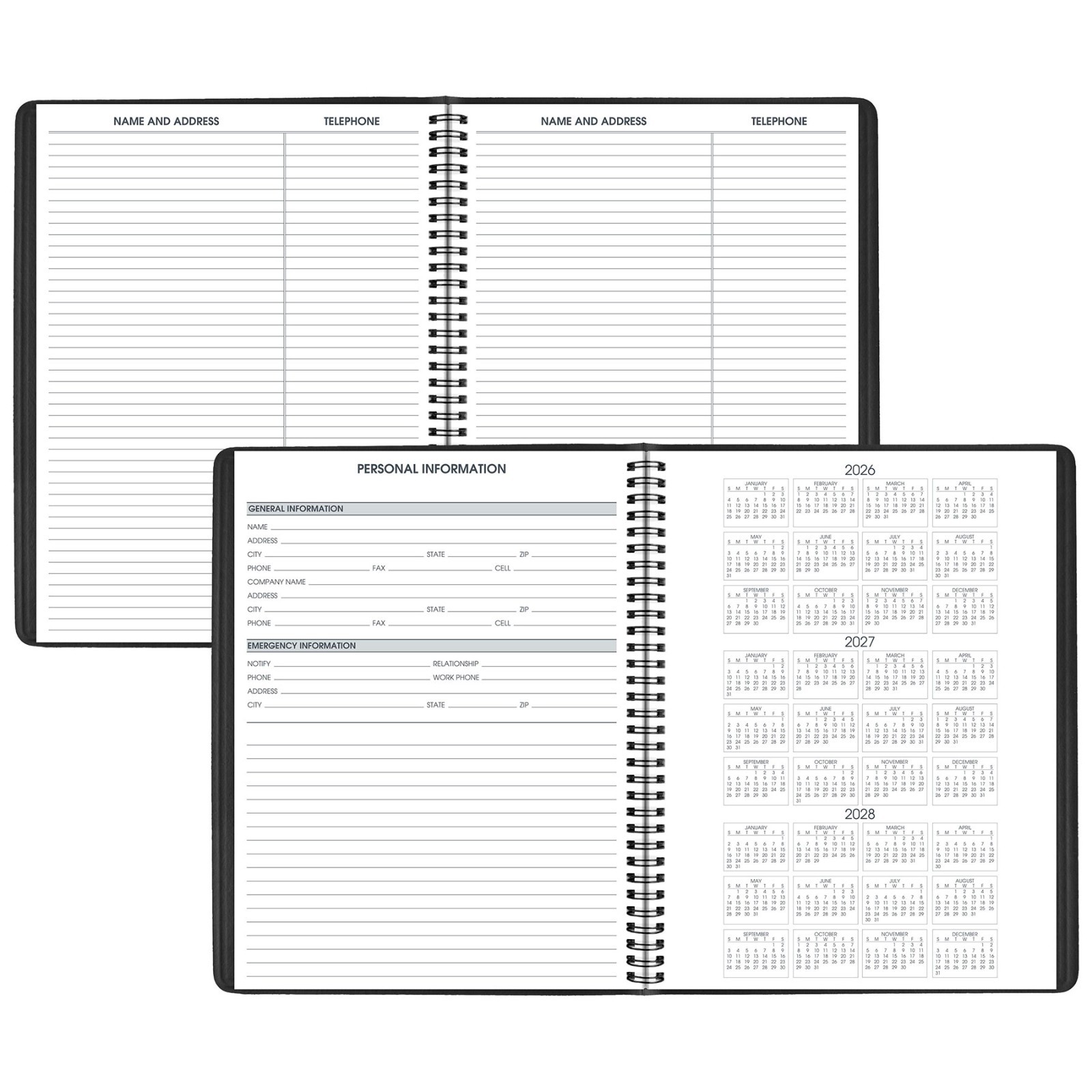 2026 At-A-Glance 70-950-05 Weekly Appointment Book, 8-1/4 x 11″, Black Cover