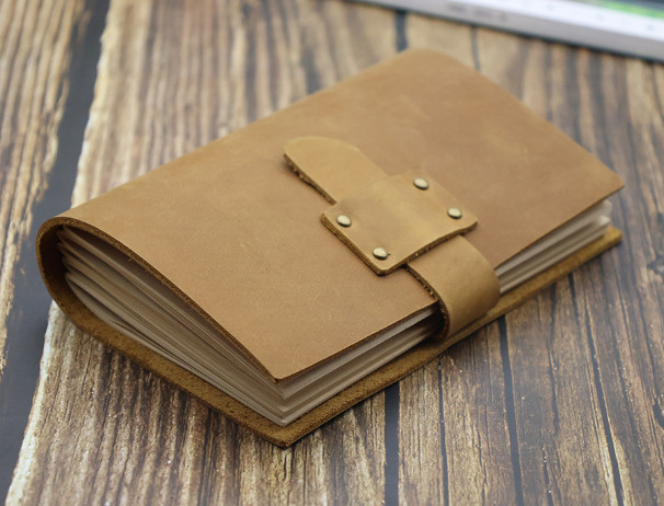 Writing notes Notebook sketchbook Diary Notepad handmade leather beige Q376
