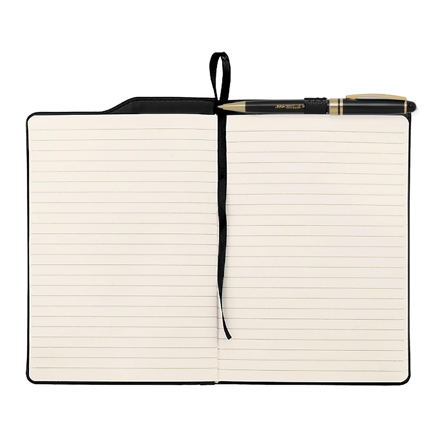 Canopy Street Black And Gold Religious Folio 5.75” x 8.75”, Black,