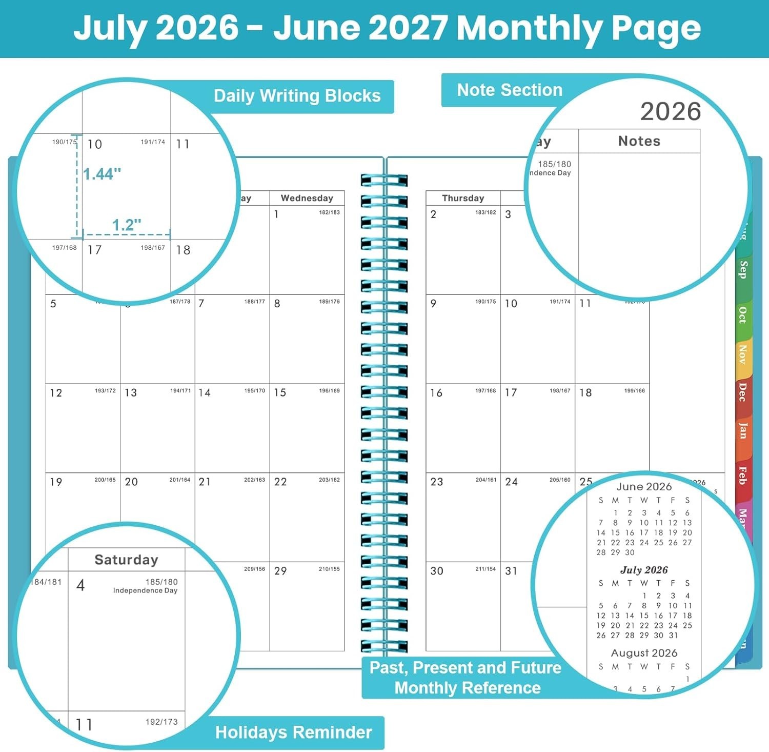 Elegant 2026-2027 Planner A5 Size with High-Quality Paper & Flexible Cover