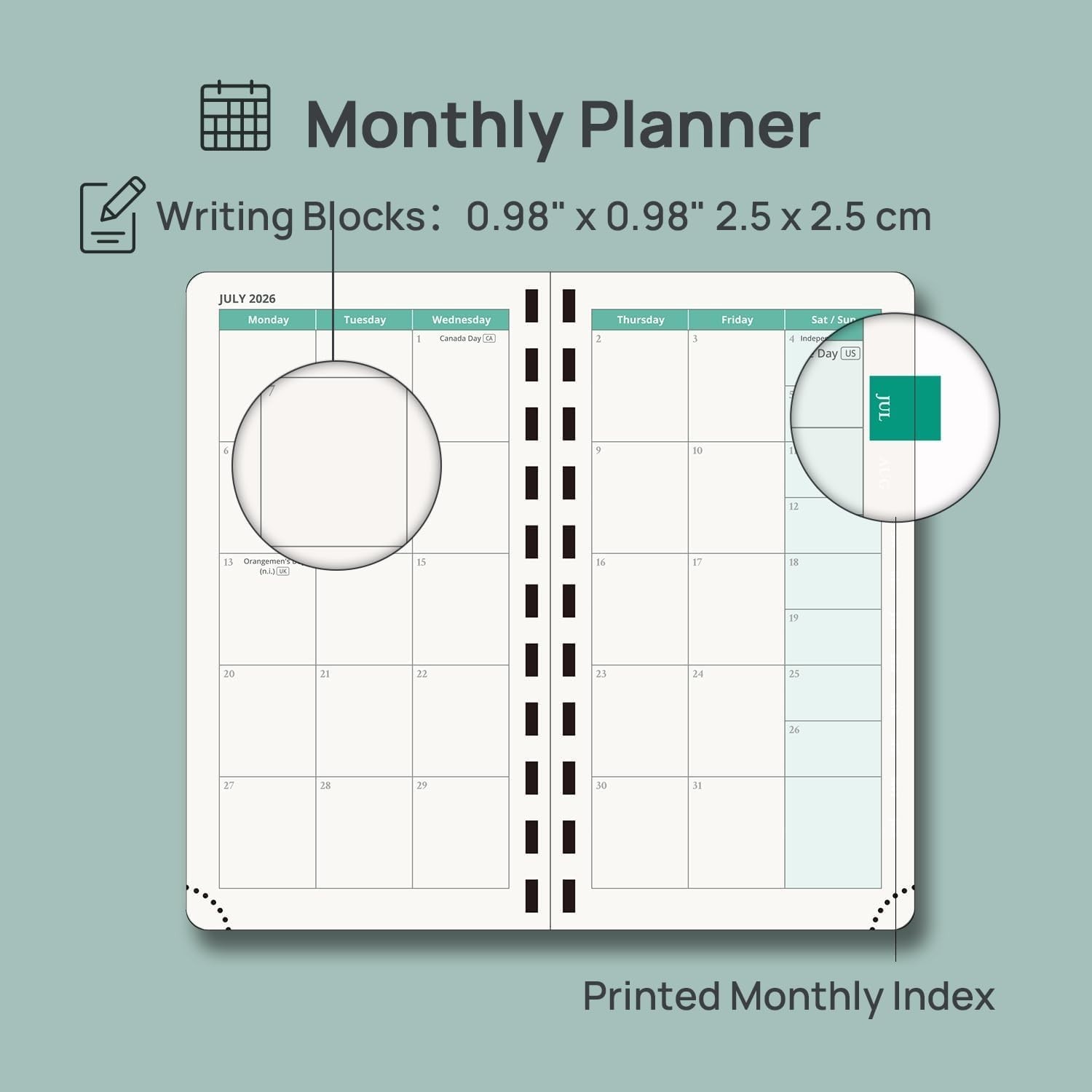 2026-2027 Pocket Planner – Slim, Portable 3.5” x 6.5” Academic Organizer