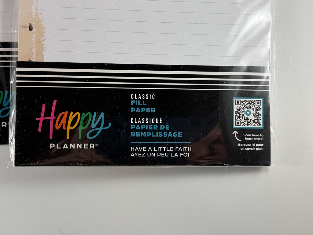 Happy Planner “Have a Little Faith” Classic Filler Paper – 40 Sheets – Lot of 3