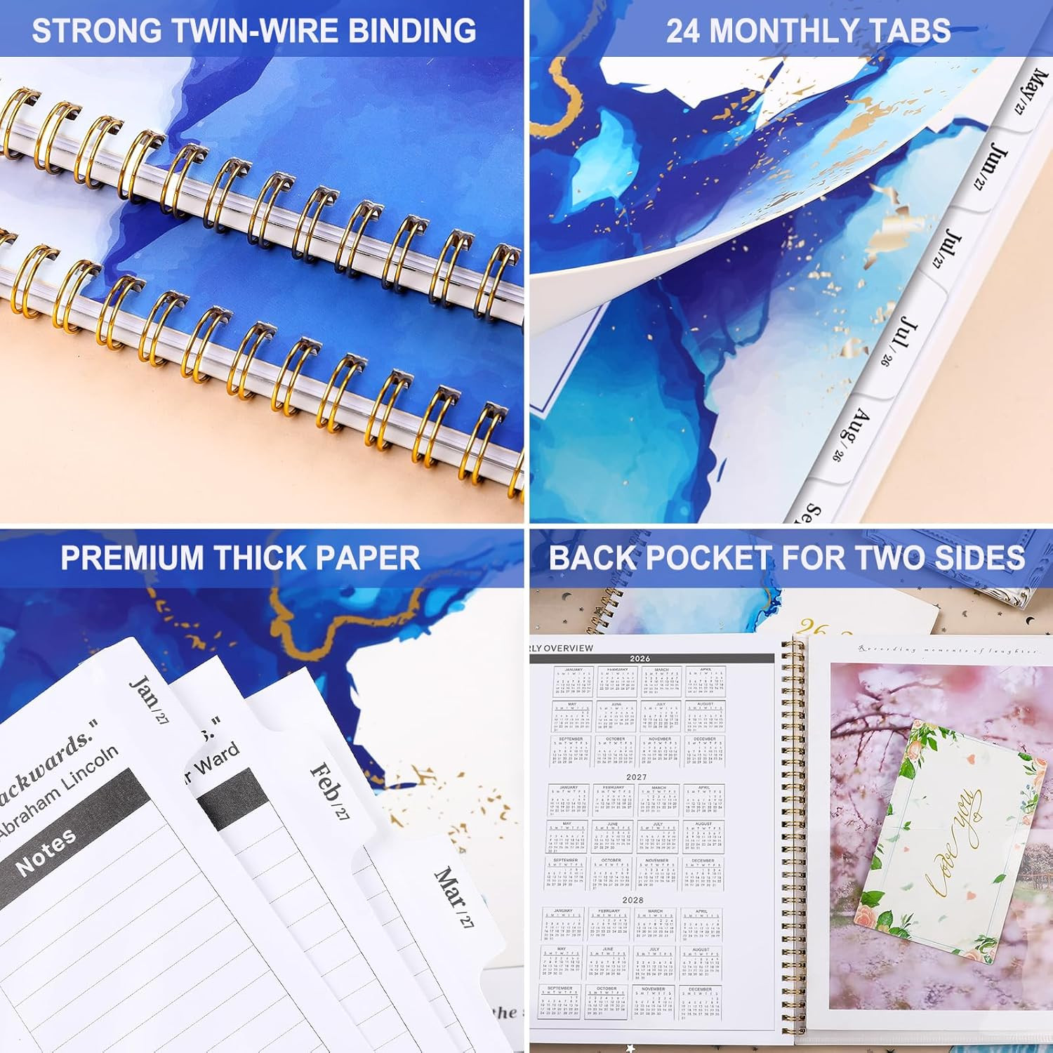 Monthly Planner 2026-2028 – 2 Year Planner 2026-2028, July 2026 – June 2028, 9″