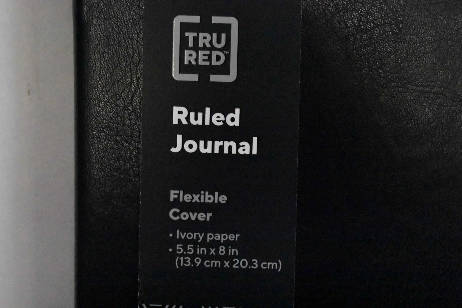 Tru Red Medium Flexible Cover Ruled Journal Black with Ivory Paper Pack Of 4