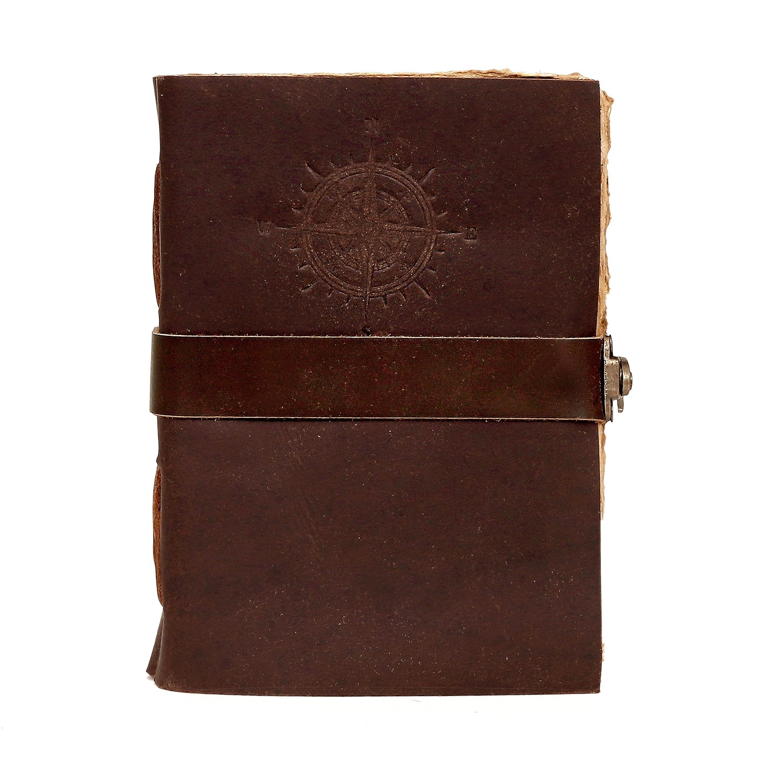 cuero Compass Vintage Leather Journal – Antique 11.5″X8.25, Brown
