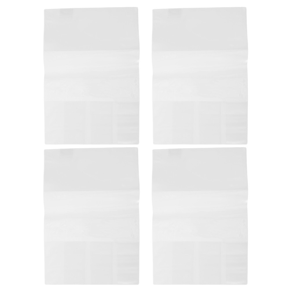 4Pcs Clear PVC Protective Book Covers A5 Size Waterproof Lightweight Sleeves