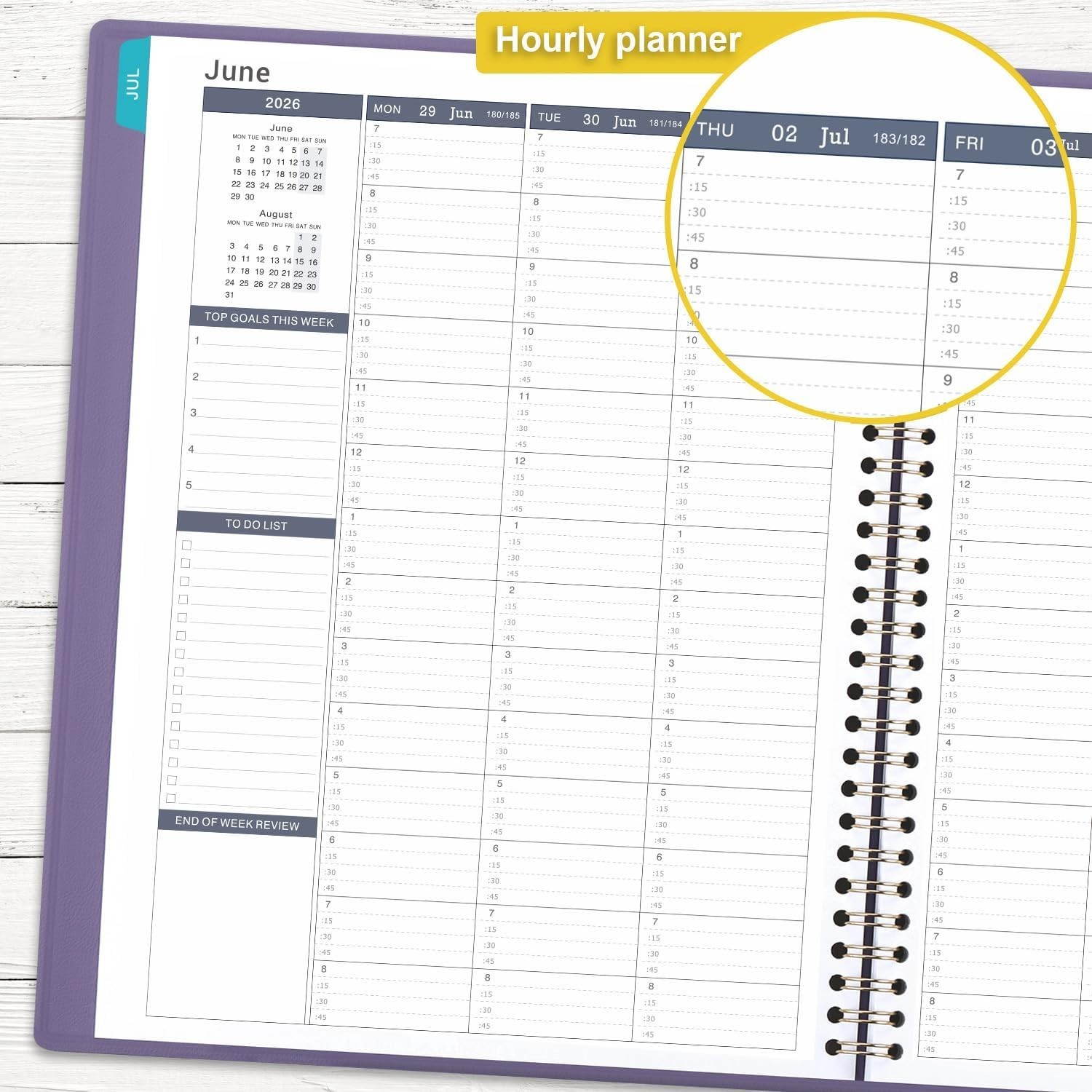 Elegant 2026-2027 Weekly Planner – 15-Minute Appointment Scheduling Made Easy