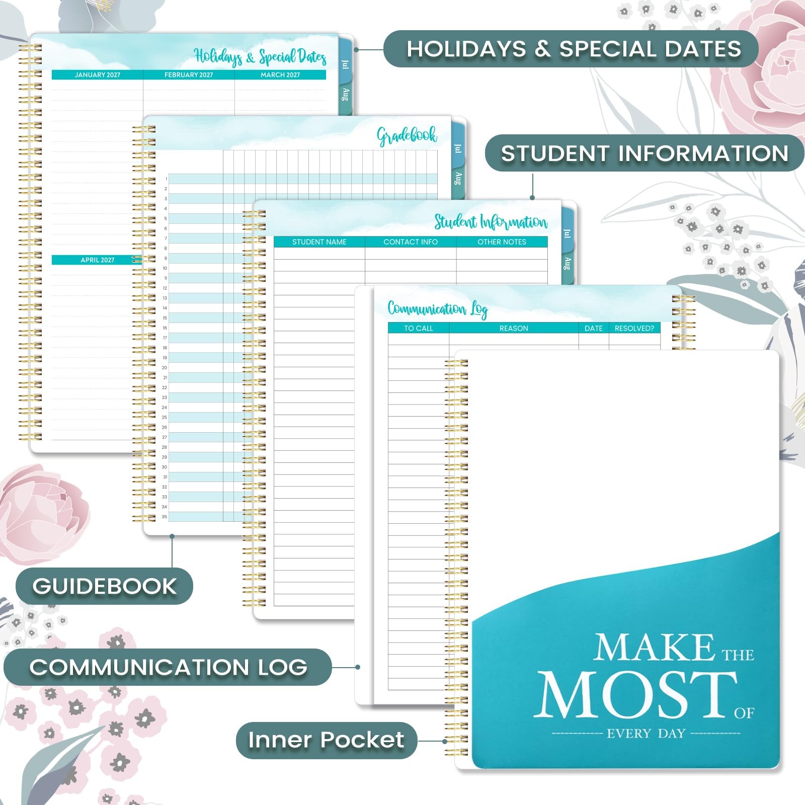 Teacher Planner 2026-2027 – 2026-2027 Weekly & Monthly Lesson Plan Book with Col