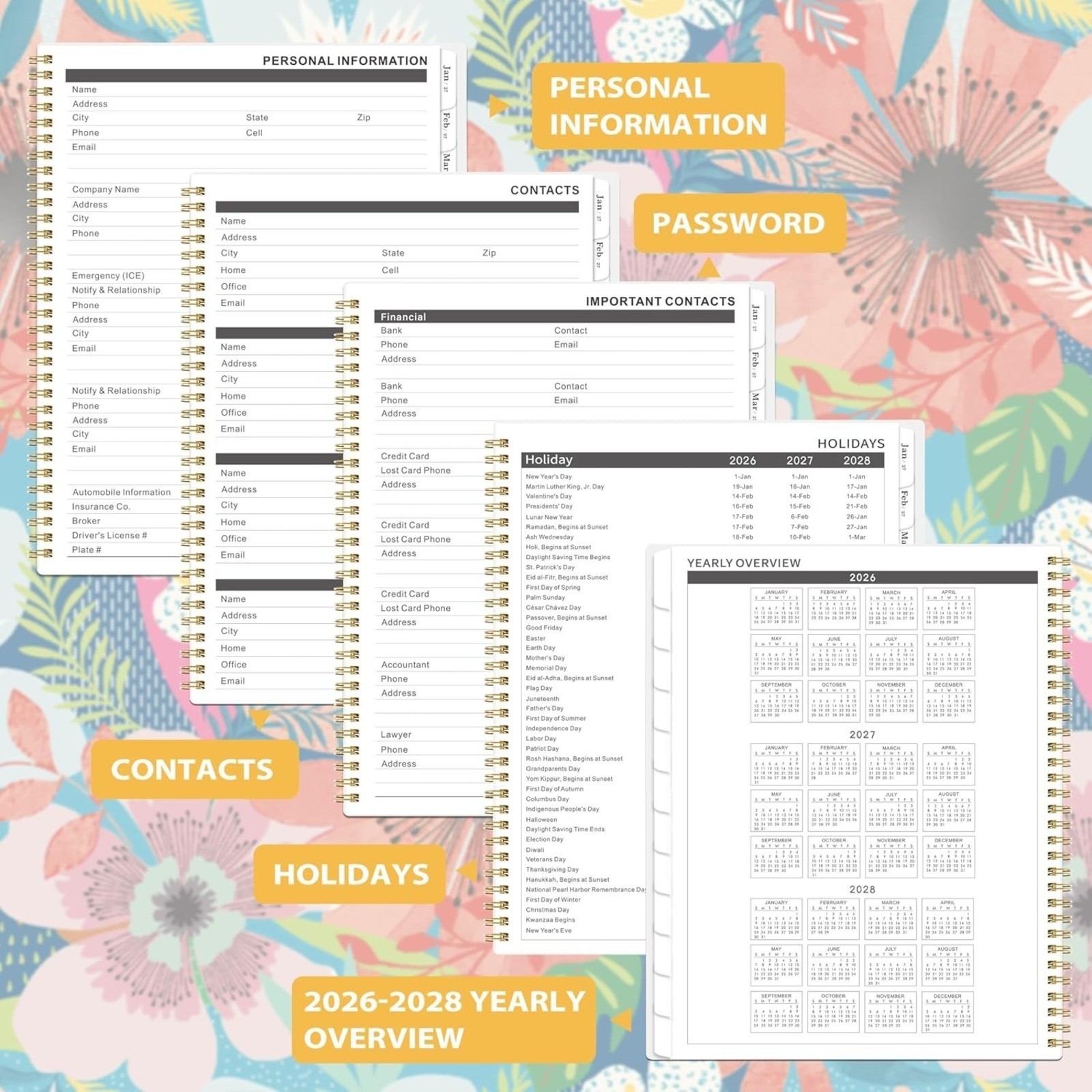 Monthly Planner 2026-2028 – 2 Year Planner 2026-2028, July 2026 – June 2028, 2 Y