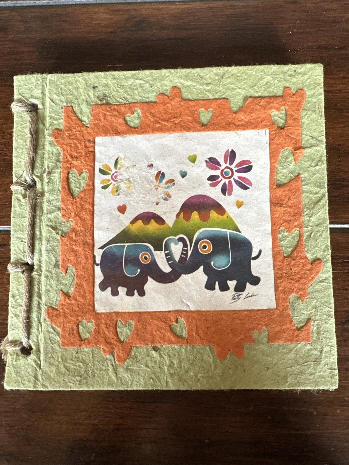 Elephant PooPoo Paper Park Journal 6.75” x 6.75 Handmade Recycle Organic Read