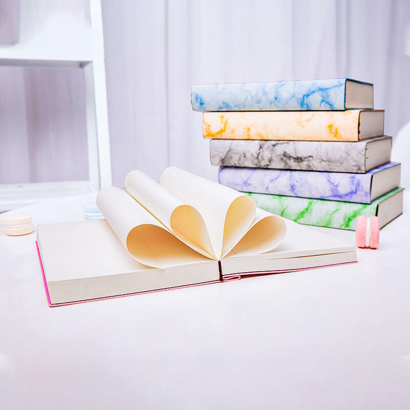 Very Thick Marble Notebook Ruled Paper Leather Cover A5, 720 Lined Pages Journal