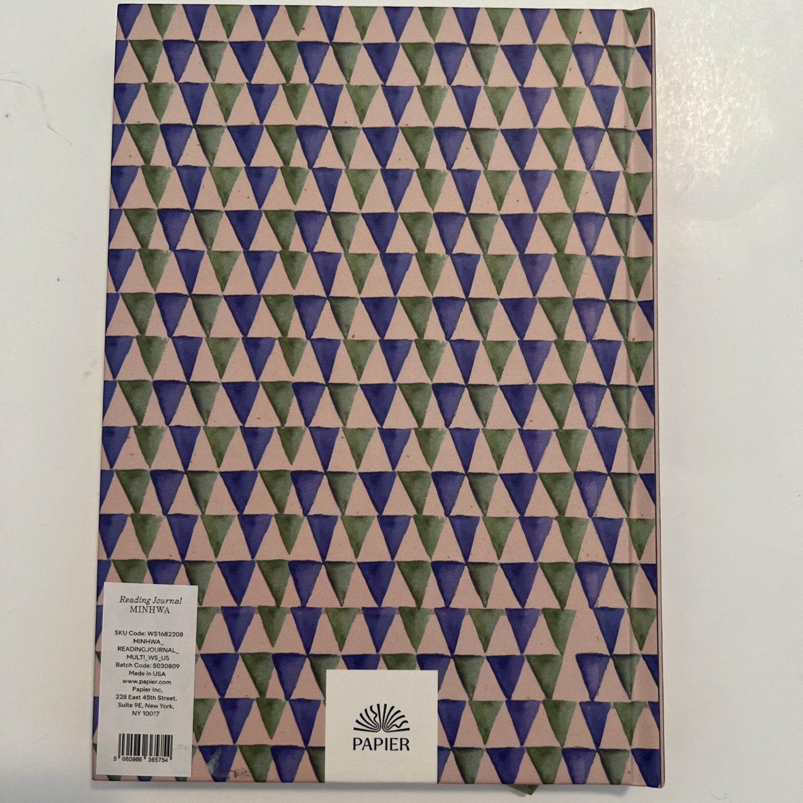 New Papier Reading Journal History Recording Hard Cover 6 W x 8.5 Made In USA