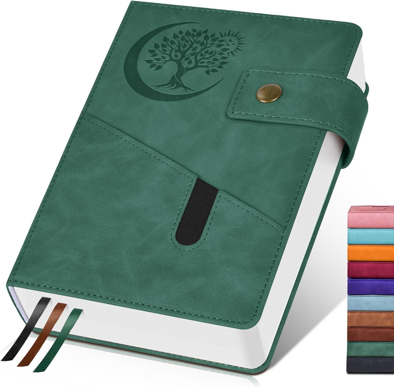 365 Page Thick Lined Journal Notebook for Men A4 size (8.5in x 11in) Green