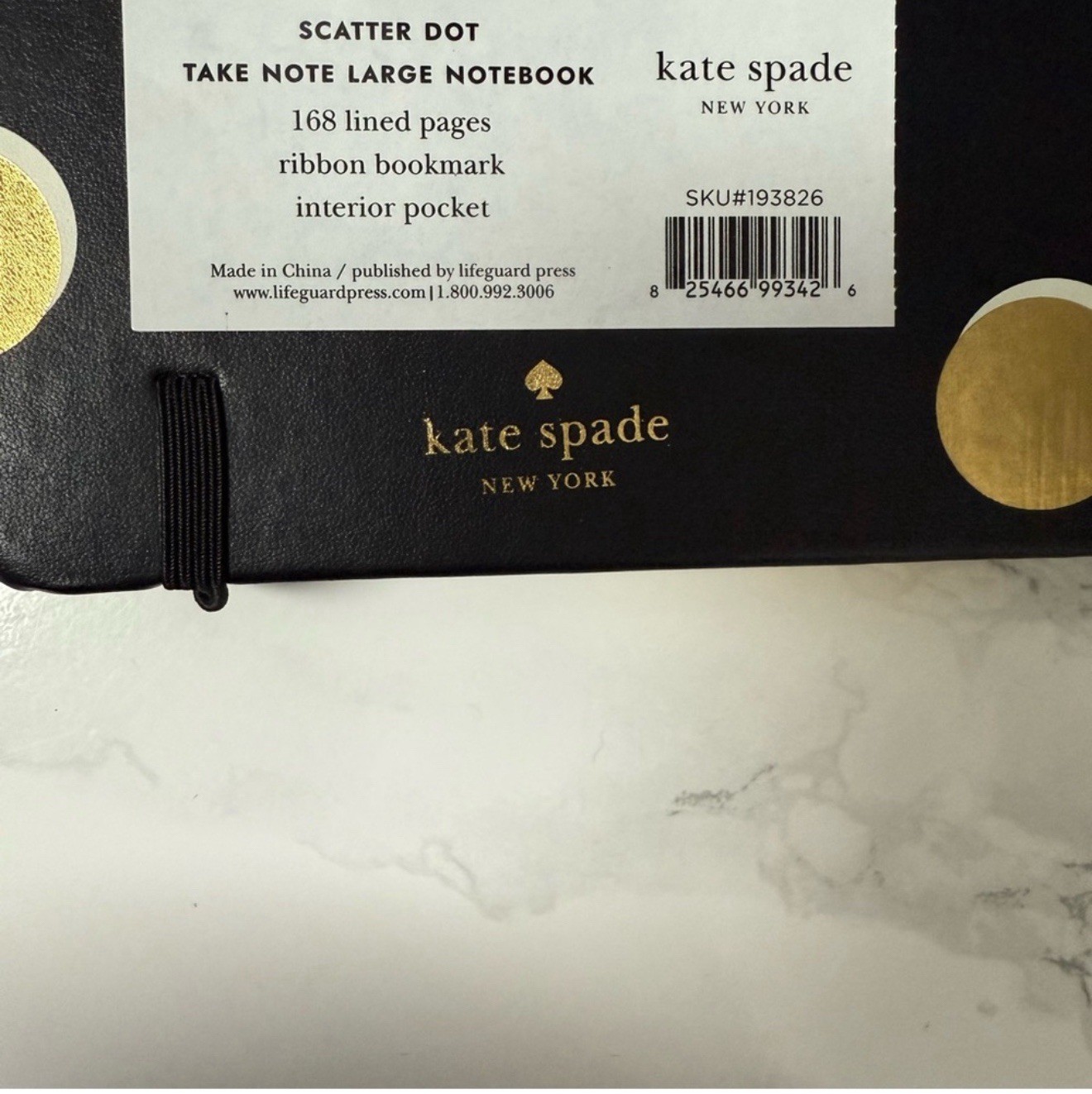 Kate Spade New York Take Note Large Vegan Leather Notebook, Scatter Dot