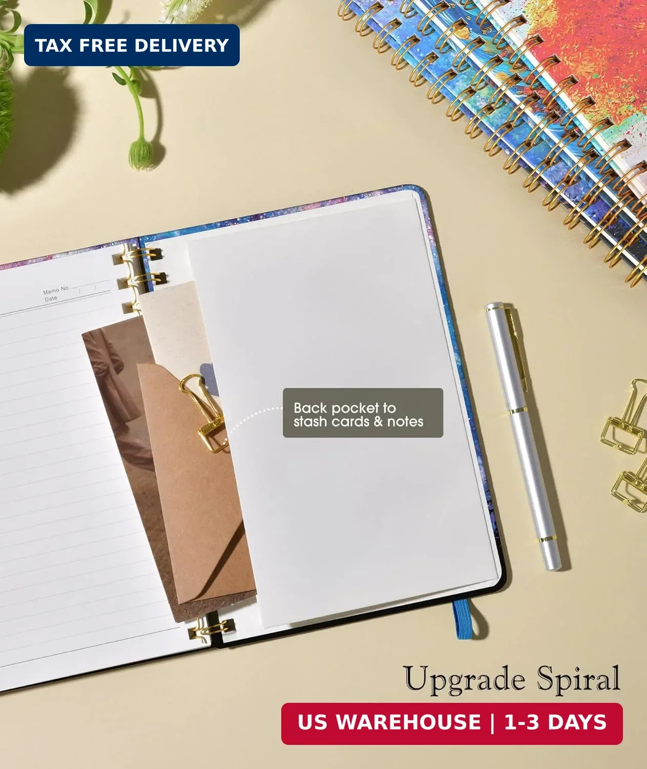 Lined Spiral Journal Notebook,A5 Cute Hardcover 150 Pages College Ruled Notebook