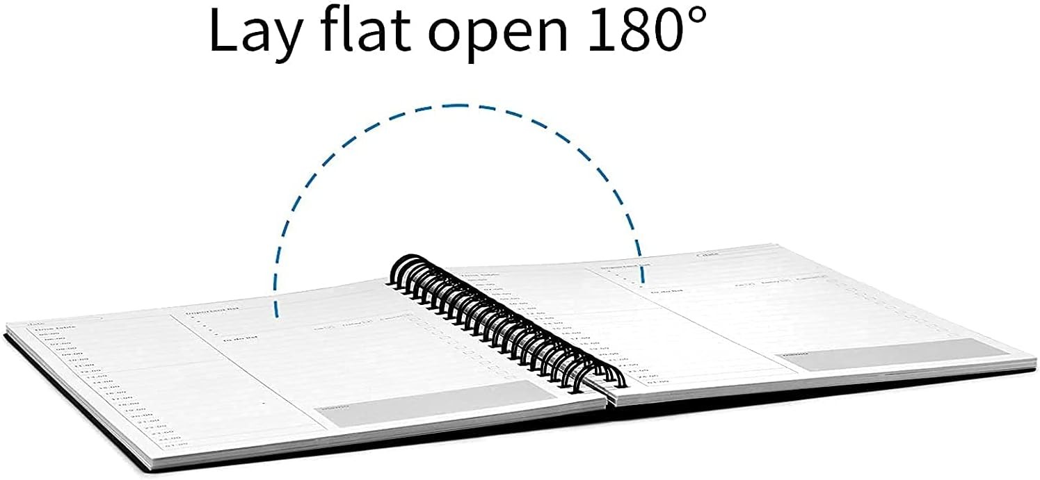 Daily Planner Undated, To Do List Notebook with Hourly Schedule, Time Management