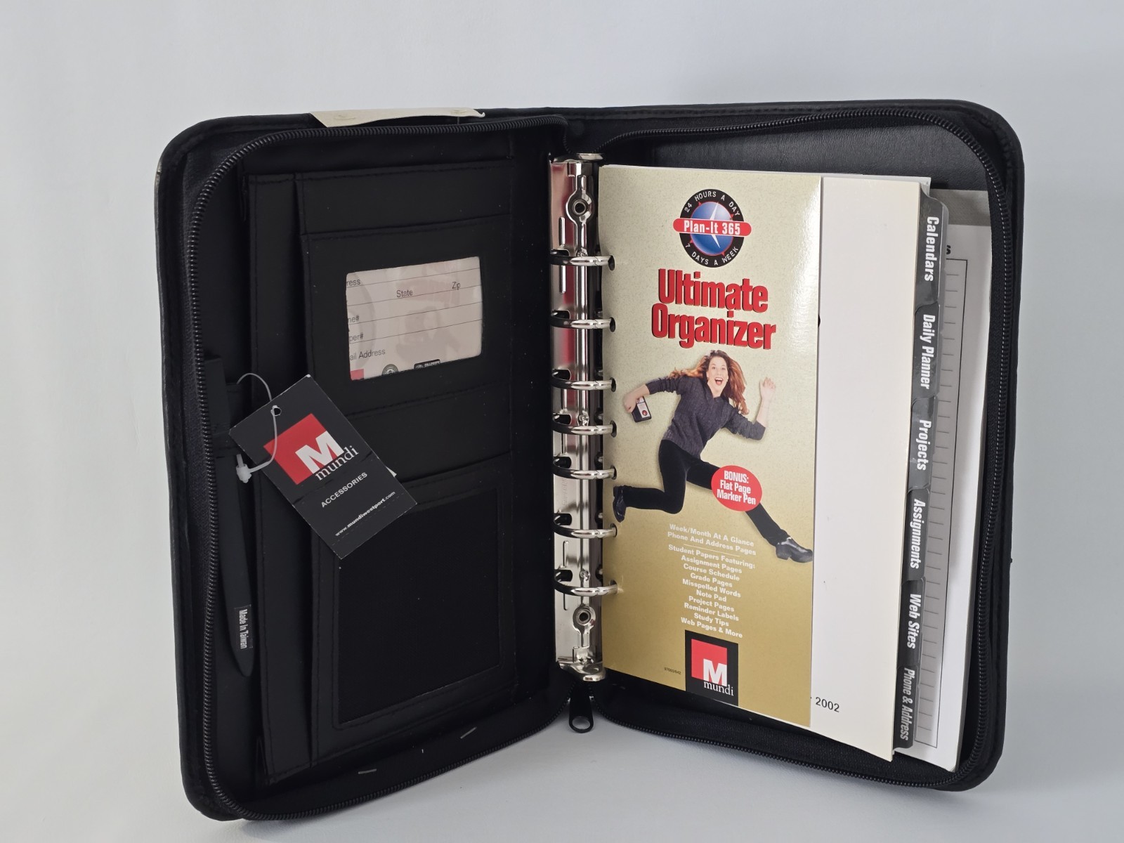 New Mundi Ultimate Organizer Planner Black Wallet Binder Unused