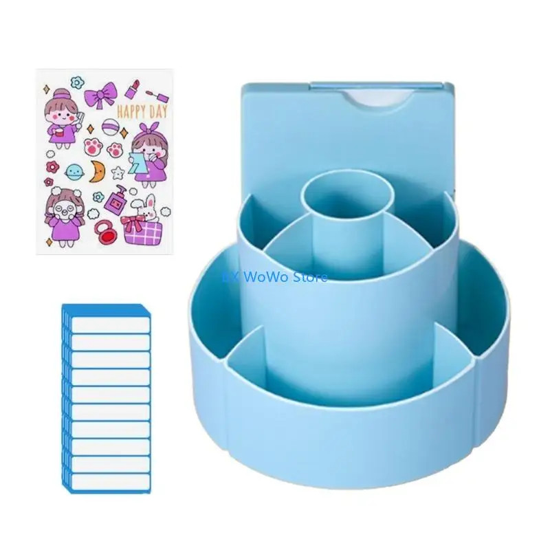 2in1 Rotating Chore Chart Board Checklist Desk Organizer Pen Holder Stationery