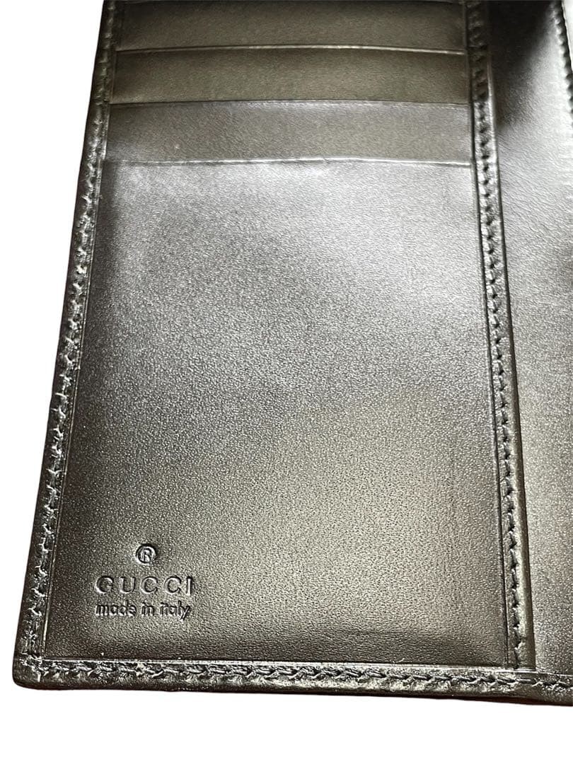 GUCCI Black Nylon System Planner Slide Button W/Ballpoint Pen Unisex Used Japan
