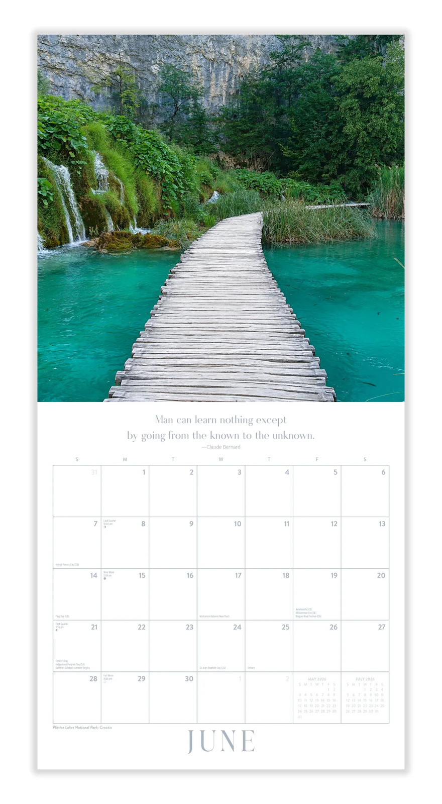 Pathways Calendar 2026 | 12″ x 24″ 12 Month Calendar | Marble City Press
