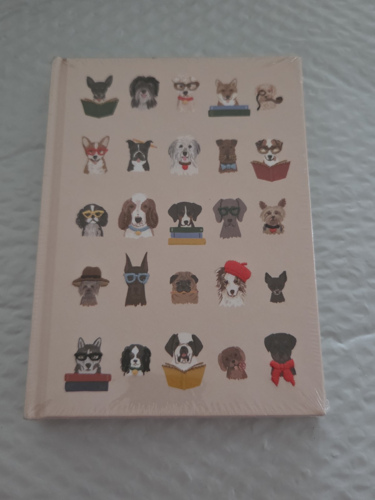 Studious Dogs Embroidered Journal 240 Lined Pages, 8″ L X 5.75″ W, Cloth Cover w