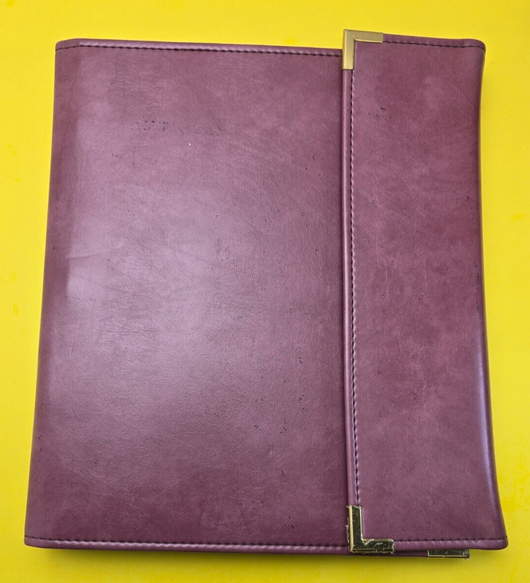 Vintage Cambridge Organizer 3 Ring Binder Vegan Leather Pink Agenda Journal