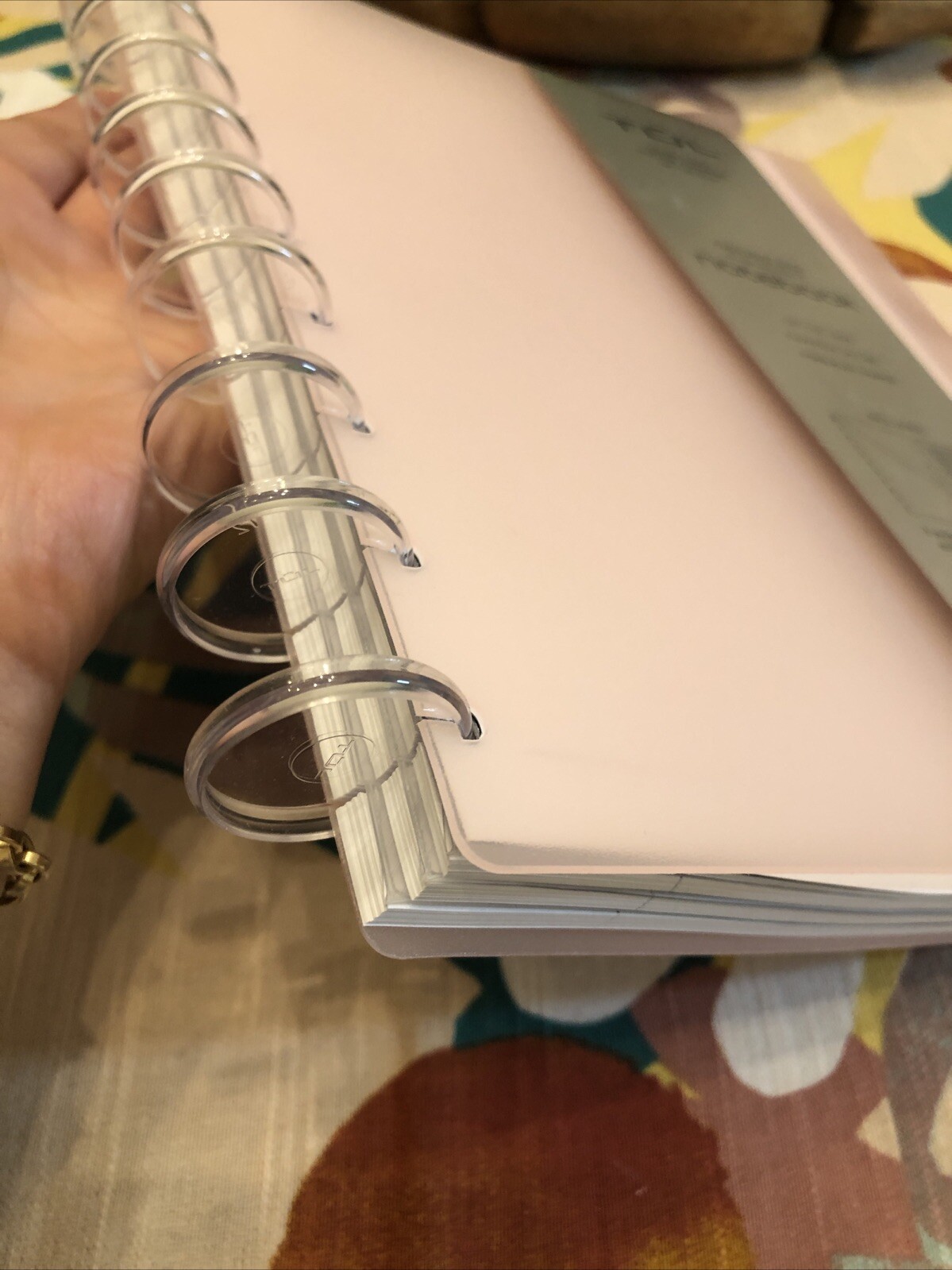 Tul Discbound Notebook Planner Letter Size Large Cover Pale Pink Plastic Cover