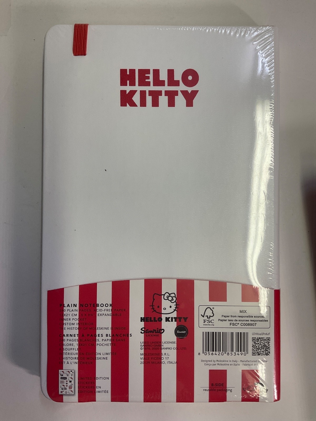 MOLESKINE Sealed Limited Edition Hello Kitty Plain Notebook, White