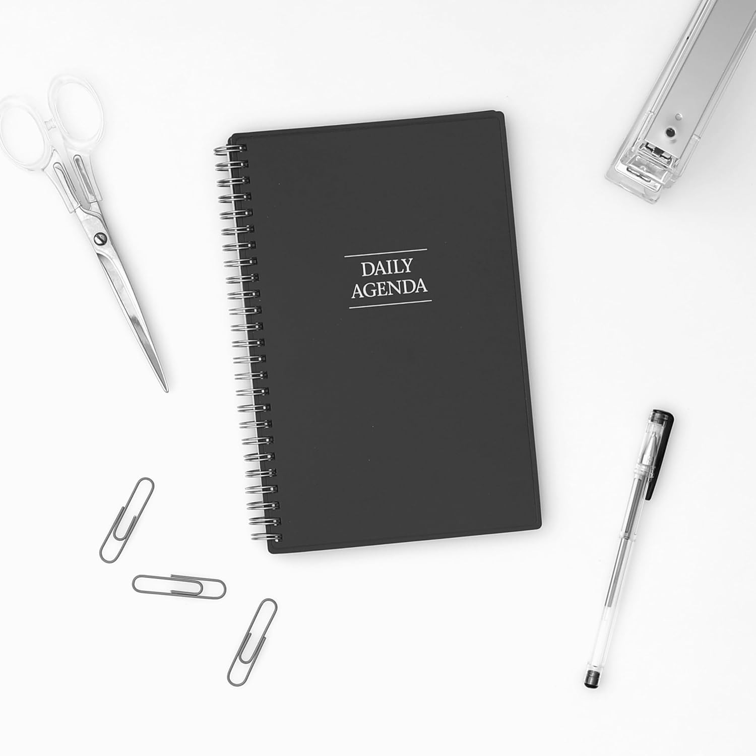 Undated Daily Planner, Flexible Cover, Twin-Wire Binding, 5.5″ X 8.5″, Passages