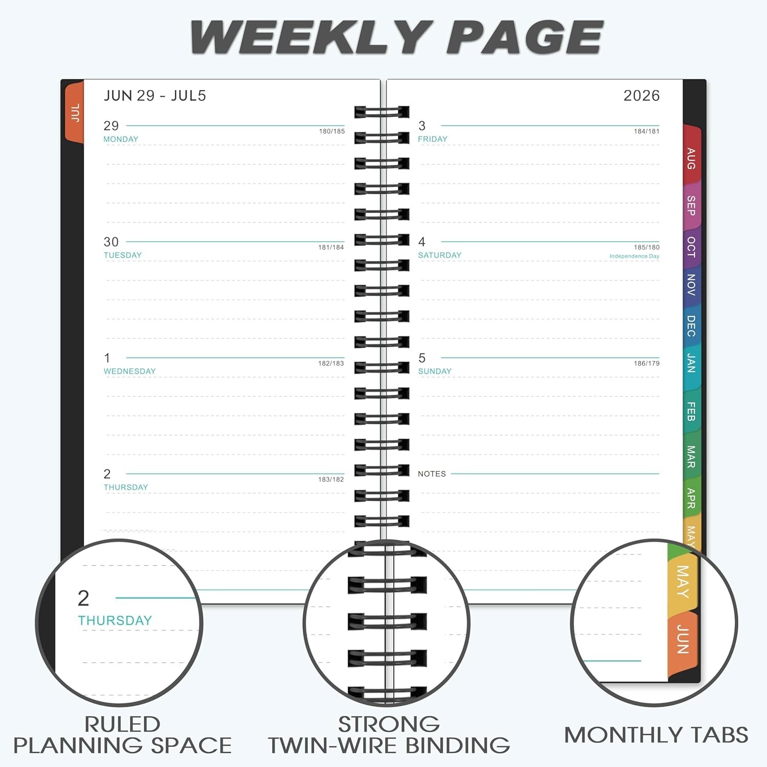 2026-2027 Pocket Calendar/Planner – Weekly & Monthly Pocket Planner for Purse…