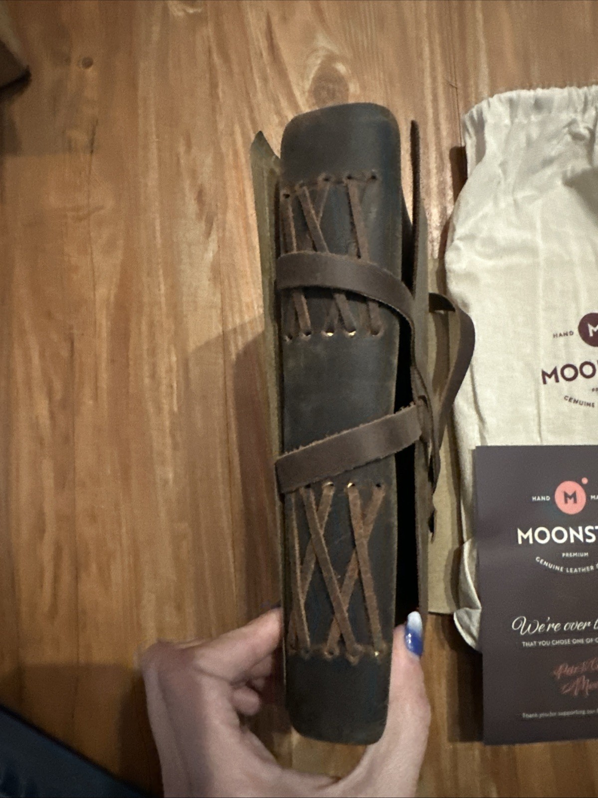 Leather Journal Lined MOONSTER® Leather Bound 8×6