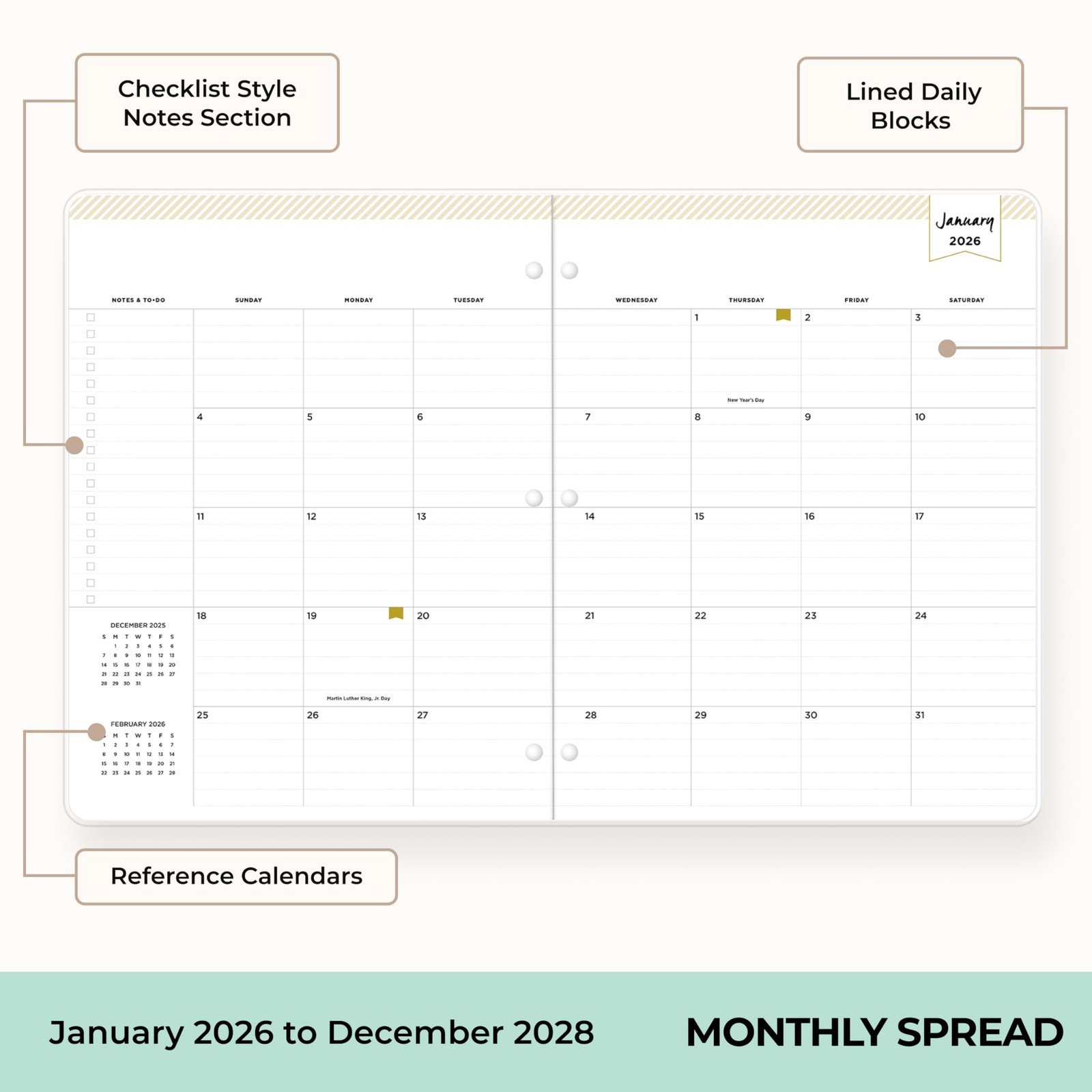 Day Designer 24 Month 2026 Monthly Planner Calendar, January 2026 – December …