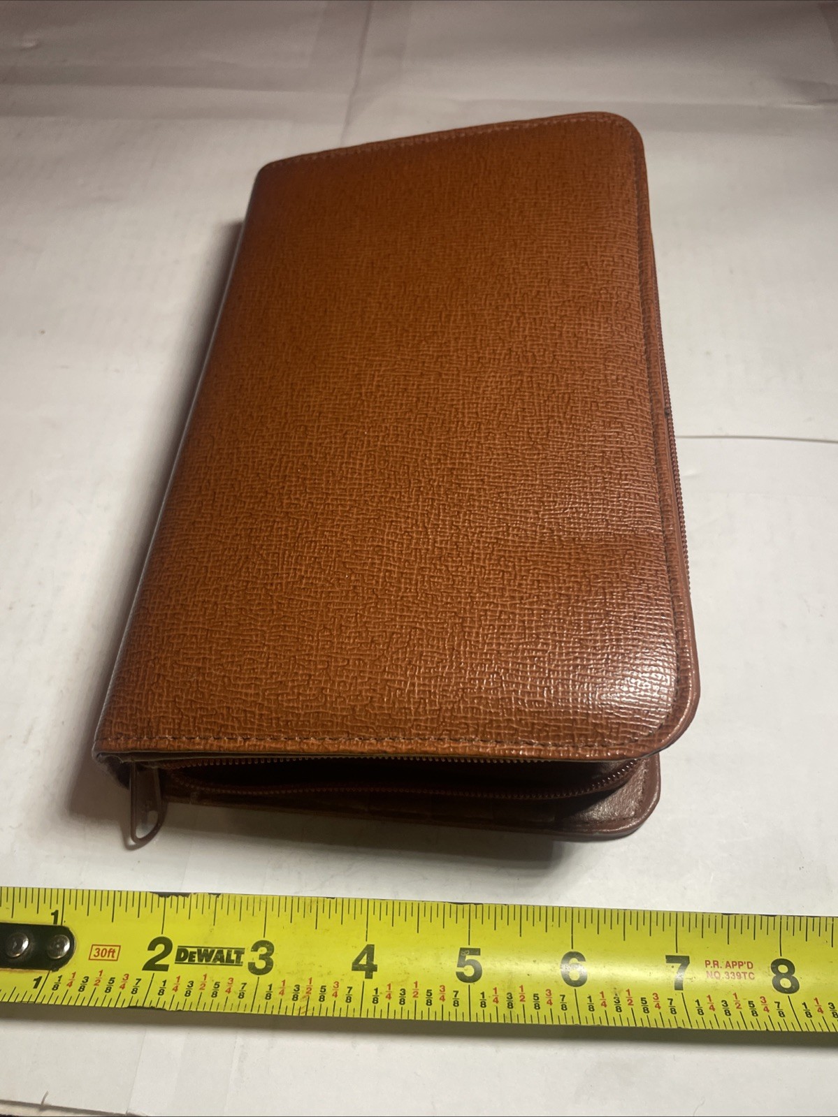 Faux Leather Planner Wallet Mundex Brown Organizer Zip Around 6 Ring Binder
