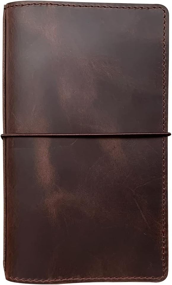 Travelers Leather Notebook Cover with Pen Loop and Multiple Insert Options
