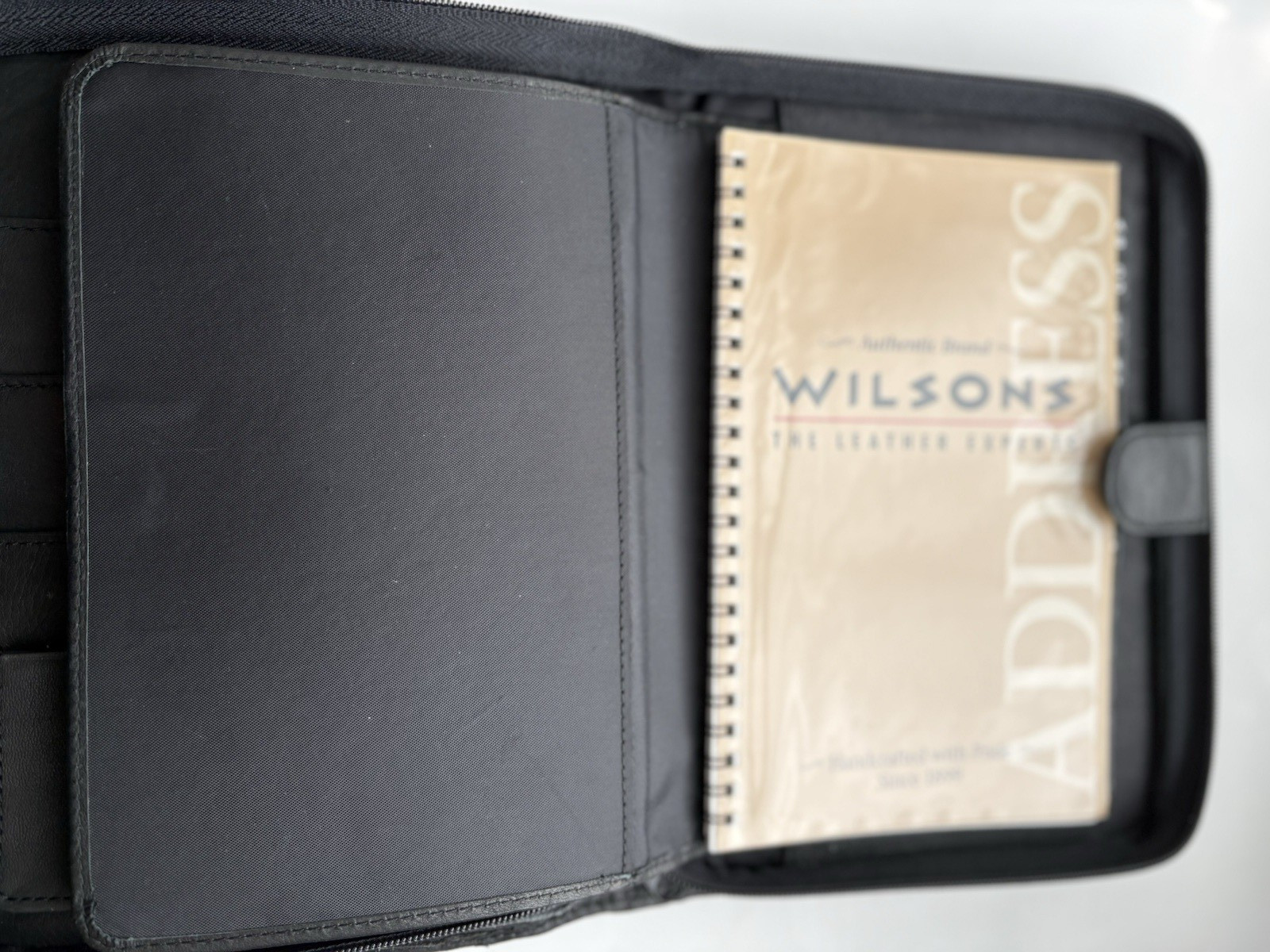 Wilsons Leather Daytimer Binder Organizer Planner Natural Naped cow Print