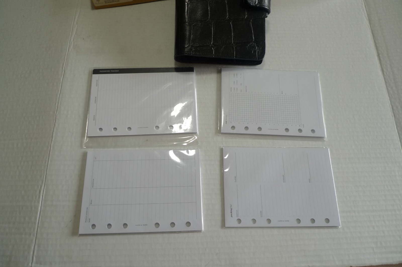 MULBERRY – A6 PLANNER & INSERTS -MADE @ UK – BLACK CONGO LEATHER – RARELY USED