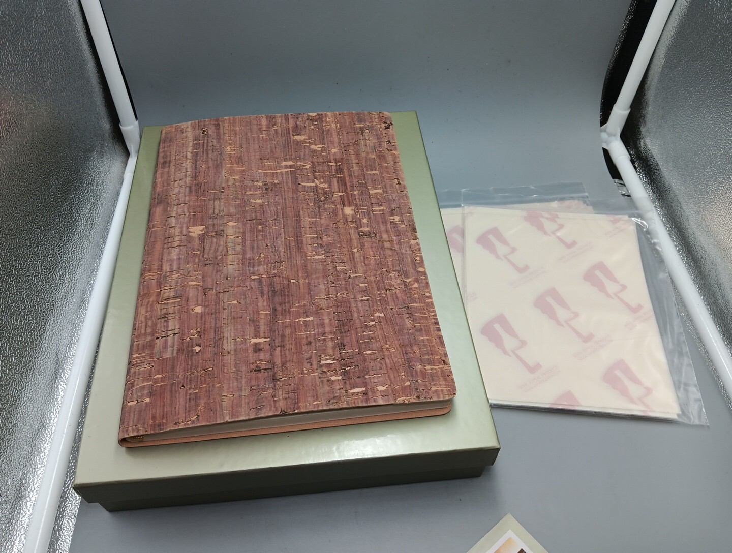 Unused Levenger Cork Binder Wine Journal Record Keeping