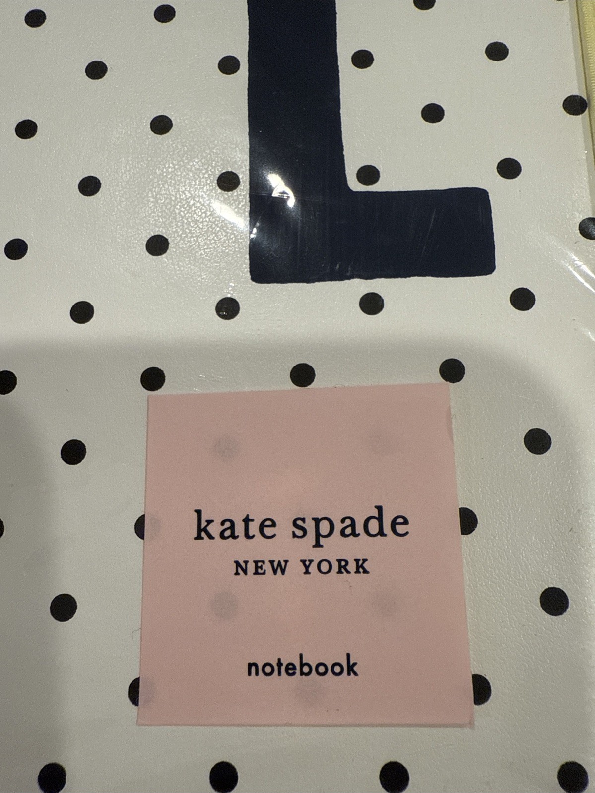 Polka Dot Kate Spade Sparks Of Joy Take Note Notebook Journal Diary Monogram L