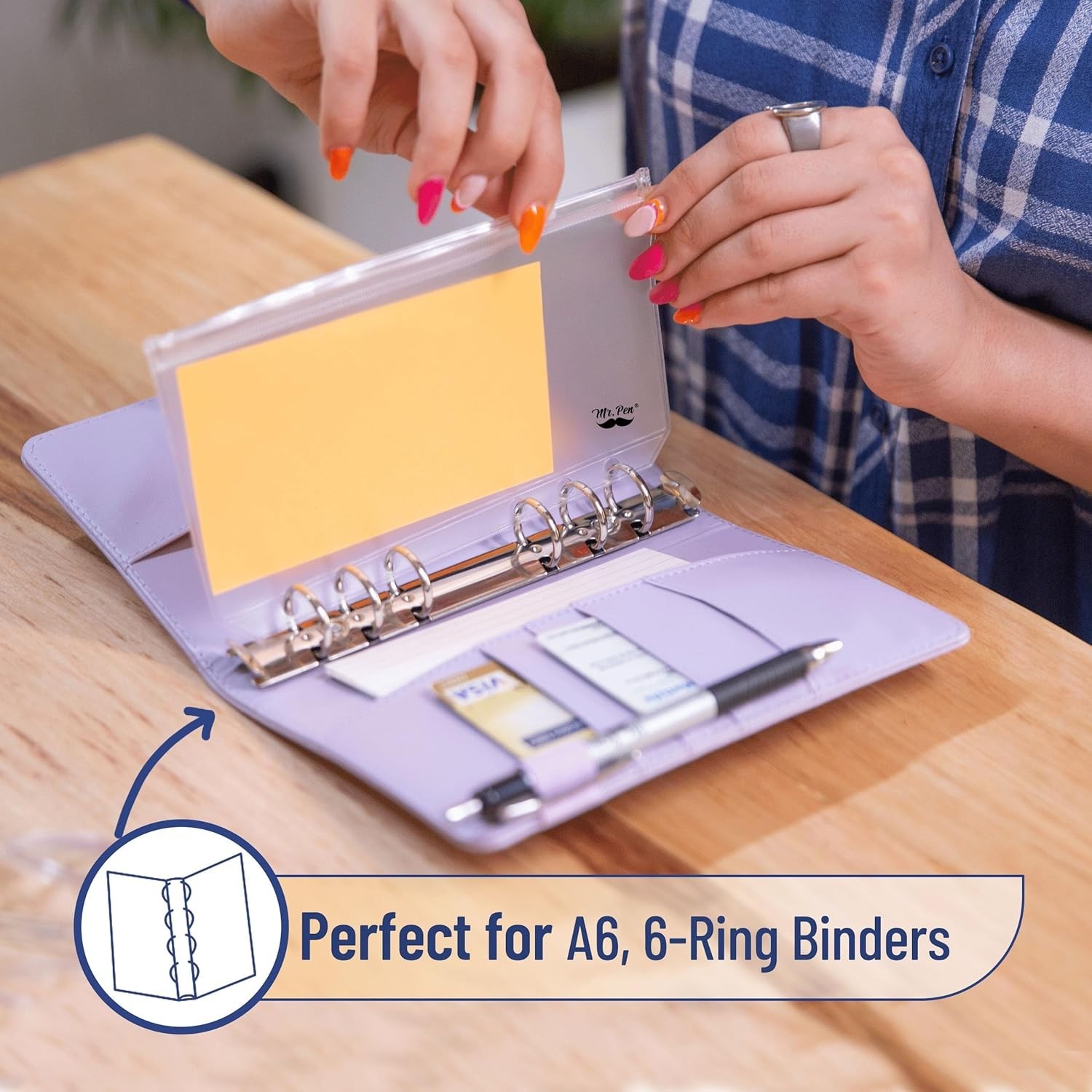 Durable A6 Clear Plastic Envelopes – 8 Zipper Pockets for Ultimate Organization