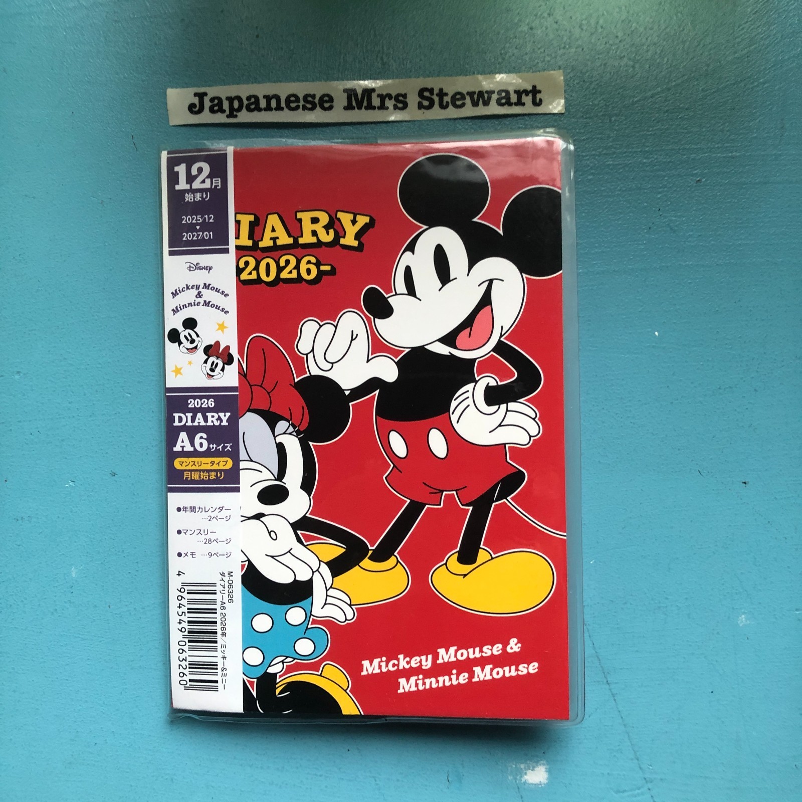 Mickey Mouse & Minnie 2026 Monthly Planner Schedule Book A6 DEC 25 – JAN 27