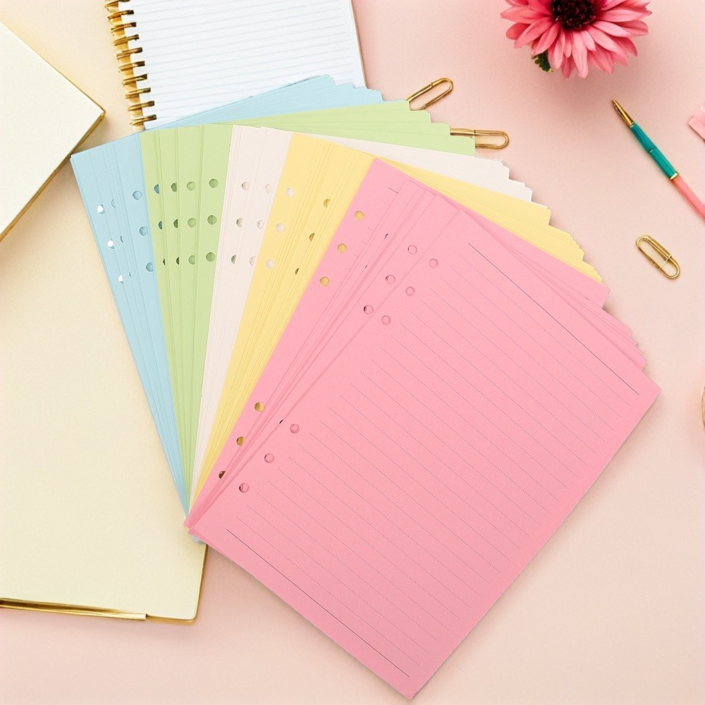 2 Sets Reusable Loose Leaf Planner Inserts A5 Binder Refill Paper Smooth Writing