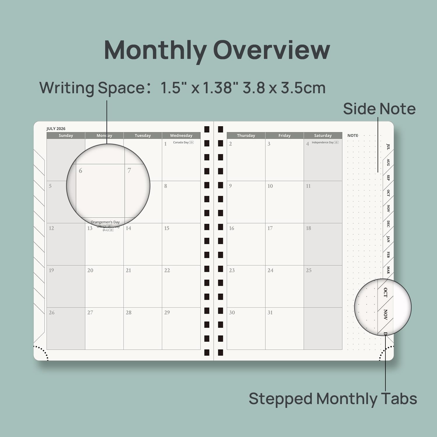 Planner 2026-2027 (Medium – 6.5” x 8.5”) Academic Weekly Calendar (July 202…